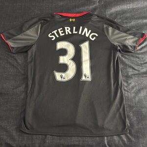 VINTAGE Liverpool #31 Raheem Sterling 2014-15 Away Warrior Premier League Jersey